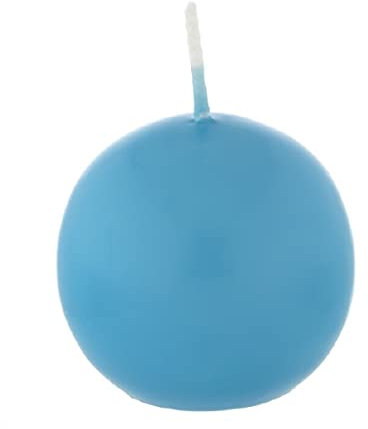 Kugelkerzen Ocean Blau, Ø 70 mm, 12 Stück, dt. Kerzen in RAL Kerzenqualität, Kein rußen und Tropfen