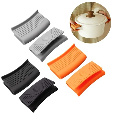 MABAHON 6pcs Asas para ollas, Asas Silicona para ollas,Soporte para cacerolas,Olla Caliente para Mango de Asistencia con Aislamiento Térmico y Aislamiento Térmico para Platos de Utensilios de Cocina