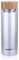 Bouteille en verre borosilicate à double paroi de 450 ml avec dessus en acier inoxydable et bois