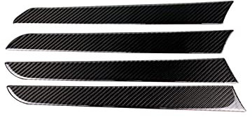 JORAsa Passend für Audi A4 B8 A5 4 STÜCKE 2009–2016, Schwarze Kohlefaser, Türinnenverkleidung, Verkleidungsaufkleber, Auto-Trim-Zubehör, Schutzaufkleber-Kits