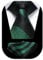 HISDERN Cravate Homme à Carreaux Élégante Formelle Classique Cravate et Pochette en Soie Mariage d'Affaires Fete Cravates pour Hommes Vert et Noir