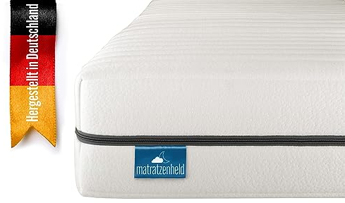 Matratzenheld Wellness Matratze | Ergonomische 7-Zonen Kaltschaummatratze | Härtegrad 4 100-120 kg | Öko-Tex Zertifiziert | Höhe 18cm | 140 x 200cm