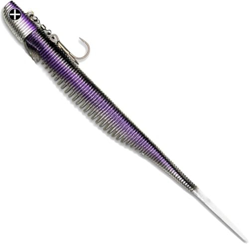 Monkey Lures Stalking Lui 25 cm - Vertikal Angeln Köder - Zander Gummifisch, Zander Angeln, Zanderköder, Vertikalangeln, Kunstköder zum Raubfischangeln, Angelköder (Ugly Duck)