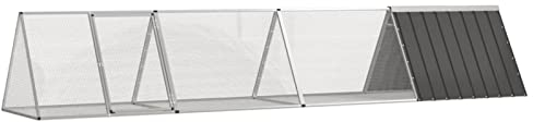 NITCA Kaninchenkäfig All-in-One-Kaninchenstall Anthrazit Hasenstall Freigehege Für Kaninchen Meerschweinchen Käfig 403,5x80,5x71 cm Hasenhaus Kaninchengehege Kleintierkäfig Verzinkter Stahl