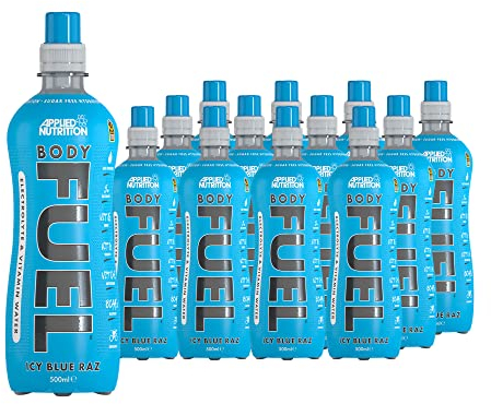 Applied Nutrition BodyFuel Electrolyte Water - Body Fuel Prime Drink with BCAAs and Vitamins, Fast Hydration (12 x 500ml) (ICY Blue Raz)