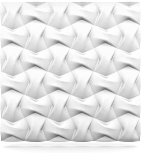 Deccart - 3D Wandpaneele 60x60 cm - Paneele Wand Wall Panels Deko Wandverkleidung Innen Panel Deckenverkleidung Decke Deckenpaneele Platten Styropor EPS-Polystyrol Kokarden 2.16 m², 6 Stück, weiß