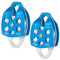 NewDoar Polea de rescate grande con certificación CE, polea doble de 30 KN, polea individual/doble con placa oscilante para transporte de rescate, arborista, escalada de árboles (polea doble, azul, 2
