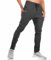 BROKIG Gym Jogginghose Sporthose Herren Lang mit Doppeltasche, Baumwolle Trainingshose Herren Fitness Slim Fit Hose (Dunkelgrau,M)