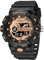 HFWXYSA Orologio Sportivo Uomo, 5 ATM Impermeabile Digitale Militare Orologi con Allarme per da Corsa, Resistente agli Urti LED Analogico Orologio da Polso Uomo,Black Rose Gold