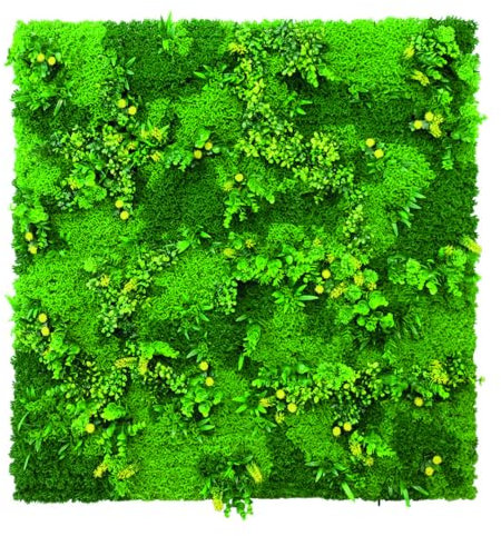 Panneau décoratif Tundra feuillage synthétique - Vert - 1x1m