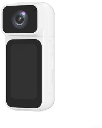 ReachMall Lightweight 4K Mini Camera, 4K Thumb Action Camera, Portable Vlogging Waterproof Anti-shake Action Cameras, 170 Degree Wide Angle(White)