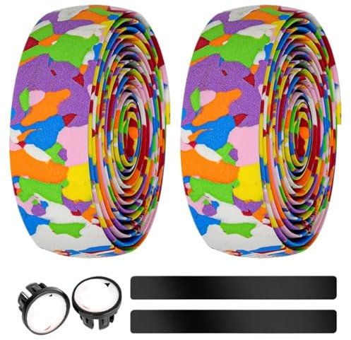 GCYEIDMA Bande de Guidon pour Vélo Ruban adhésif antidérapant for guidon de vélo de route(Color)