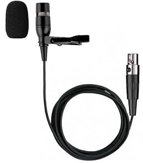 Genérico Centraverse Micrófono lavalier Condensador para Shure BLX1 Transmisor inalámbrico Bodypack, Micrófono de Solapa con Mini Conector XLR de 4 Pines, Color Negro