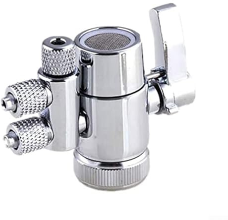 HEBEOT Wasserhahn-Umstellventil mit Luftsprudler für 7,6 cm (3 8 Zoll) Rohre, Messing, verchromt, kompatibel mit Standard-Wasserhähnen und Wasserfiltern, einfache Installation mit