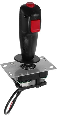 VANZACK Noir Joystick en Plastique et Fer de Vol pour Jeux de Simulation | Contrôle Précis, Réponse Rapide, Vibration Intégrée, Poignée Unique, Usage Machines de Vol, Gamers
