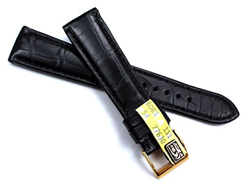 Graf 19mm / 16mm ECHT Louisiana schwarz Kroko Uhrenband Band Germany Alligator KROKOBAND b199
