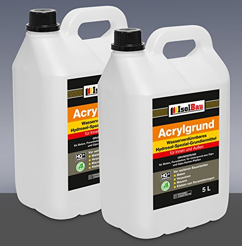 Isolbau Acryl-Grund - 10 L Wasserverdünnbares Grundiermittel für eine professionelle Grundierung Innen & Außen