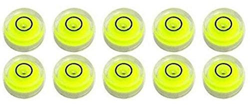 10 marcadores de nivel de burbuja de burbuja, 106 mm, instrumentos de medición de nivel circular, para trípode, fonógrafo, tocadiscos
