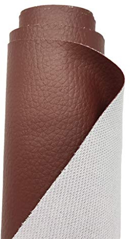 A-Express Premium Gekörnt Wasserdicht Kunstleder Gekörnt Lederimitat Texturiert Lederstoff Meterware - 500cm x 140cm (Braun)