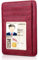 Teskyer Portefeuille Femme, Porte Carte Bancaire, Portefeuille en Cuir PU, Porte Cartes de Credit, Petit Portefeuille Femme, Protection RFID, Design Minimaliste, Rouge