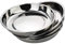 Fosly Lot de 4 plats de service ronds en acier inoxydable