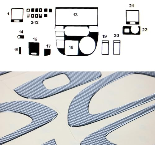 OMAC Innenraum Dekor Cockpit kompatibel mit VW T5 Multivan 2003-2009 Carbon Optik 22 TLG