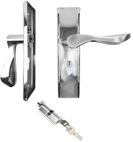 BigKing Serrure De Poignée De Porte Avec Clés, Serrure De Sécurité De Porte, Serrure à Levier De Porte Antivol Avec Clés Pour Serrures De Portes De Chambres Et De Cuisines