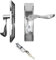Door Handle Lock Set, Door Handles Lever for External Doors, Polished Chrome Door Handle, Cylinder Front Back Lever Latch with Keys for Home Security