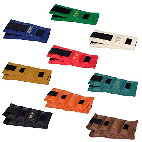 The Cuff Original verstellbares Knöchel- und Handgelenkgewicht für Training, Tanz, Laufen, Toning, Physiotherapie für Männer und Frauen, 9-teiliges Set (je 1 x 1,5, 2, 2,5, 3, 4, 5, 7,5, 4,5 kg.)
