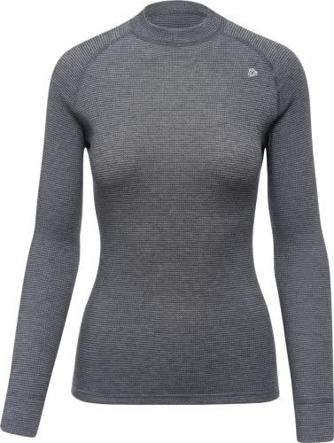 Thermowave Originals Thermounterwäsche Damen Langarm - Sport Langarmshirt - Longsleeve Unterhemd Warme Leicht Quick Dry Wicking für Wandern, Laufen, Fahrrad, Skifahren - Mittelgrau Melange, S