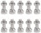 sourcing map M6 x 25mm Hex Head Screws Bolts, Nuts, Flat & Lock Washers Kits, 304 Stainless Steel Fully Thread Hexagon Bolts 10 Sets