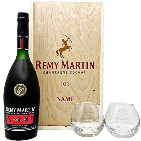 Personalised Remy Martin VSOP Cognac Champagne Gift Set with Glasses- Alcohol Gift Set, Remy Martin XO, Spirits Gifts For Him, For Her, Christmas, Birthday's, Father's Day, Mother's Day