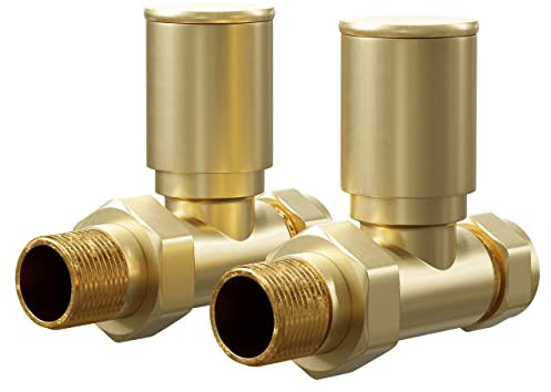 Wholesale Domestic Colore Brushed Brass Round Straight Radiator Valves