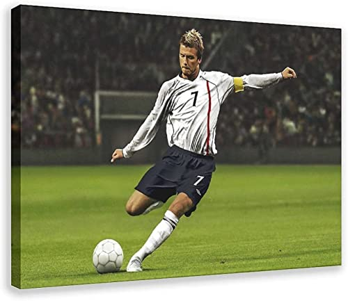 Shenywell Wanddeko Poster David Beckham Poster Wunderbare Momente des Tretens Cooles Poster Schlafzimmer Dekor Sport Landschaft Büroraum Dekor 50x70cm Kein Rahmen