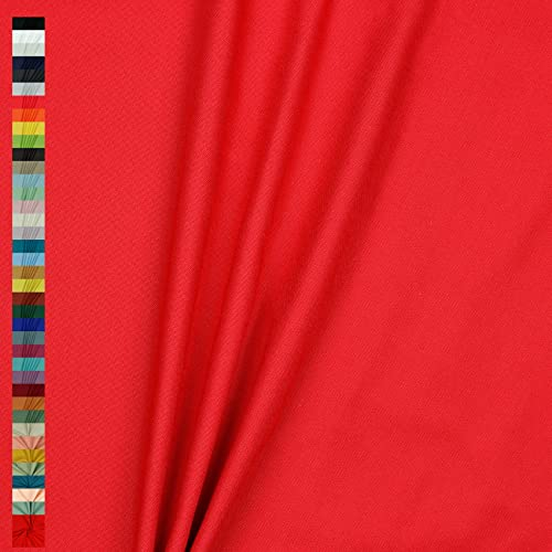 Canvas Stoff Uni Meterware 100% Baumwolle 39 Farben Dekostoff Robust Taschen (007 I Rot)