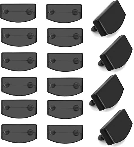 Supporti per rete a doghe, supporti laterali, in plastica, per letti, accessori di collegamento, letto, tappi di ricambio, Ricambio per Letto Piattaforma di Sostituzione,colore nero (16pcs)