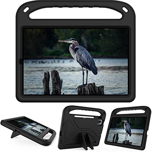 Funda para tablet Xiaomi Mi Pad 5/5 Pro apta para niños, mango con soporte, espuma EVA, ligera, a prueba de golpes, funda duradera, color negro