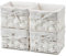 EZOWARE 4er-Set Korb-Aufbewahrungsbehälter, Geflochtenes Papierseil, Quadratischer, Handgewebter Organizer, Aufbewahrungskorb mit Einsatz Für Babyzimmer, Kinderspielzeug, Zuhause Weiss