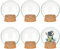 BENECREAT Lot de 6 bocaux Décoratifs en Forme de Cloche en Verre avec Couvercle en Dôme en Verre de 64.5x70.5 mm avec Base en Liège pour les Fêtes, Art et Petits Projets Intérieur， Diamètre: 39 mm