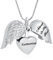 VCCWYQK Angel Wing Heart Urn Necklaces for Ashes Memorial Keepsake Pendant for Women Men Cremation Jewelry (Customize)