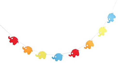 Xiaojikuaipao Wimpelkette mit niedlichem Elefanten-Design, Filz, für Kinder