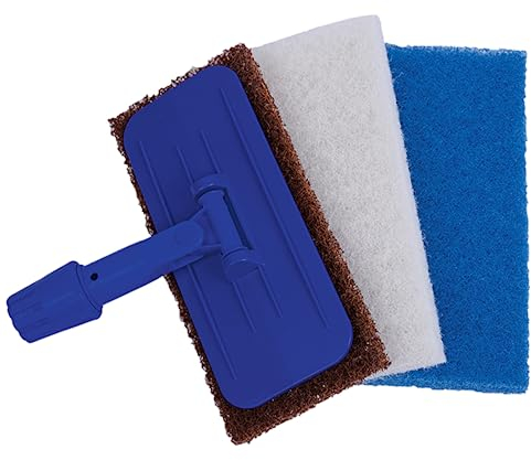 Floormart Doodle Bug Octopus Scrubbing Mop Pack, Affordable Floor Cleaning with Mop Head and 3 Reusable Pads