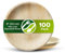 ECO Leaf 100 Disposable Palm Leaf Plates | 9”(23cm) Round Compostable Dinner Plates | Eco-Friendly, Biodegradable Heavy-Duty Plate for Wedding, Party & Picnic |Microwave & Oven Safe