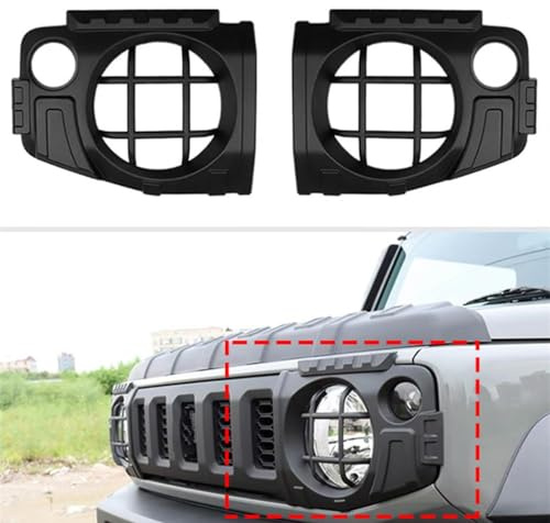 HEYCE ABS Auto Rücklicht Abdeckung Front Nebel Licht Scheinwerfer Abdeckung für Suzuki Jimny 2019 2020 2021 2022 2023 Trim Dekoration Außen Styling Zubehör,Headlight Cover