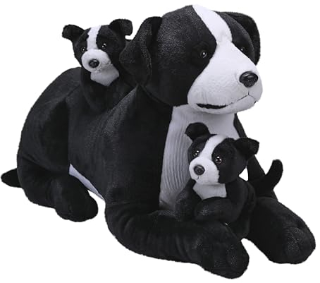 Wild Republic Cuddlekins Jumbo Mutter Pitbull Mix, Plüschtier, 76 cm, Plüschspielzeug, Füllung besteht aus recycelten Wasserflaschen