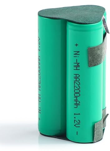 NEWASHAN 2200mAh 3,6V Ni-MH Lot de Batterie Pile AA Accu Pyramide cosses à souder Compatible avec AEG Junior 2.0 Babyliss T24 T24B T24C Remington HC-352 LED Lampe Portable Visseuse Aspirateur SHB16
