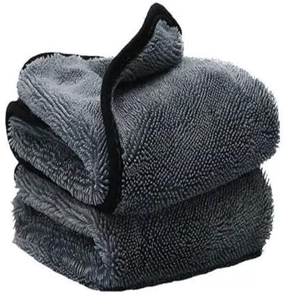 Yeria Shiny Bath - Chiffon sec XXL - En microfibre - Pour cabine de douche, voiture, maison, camping (2, 40 x 40 cm)