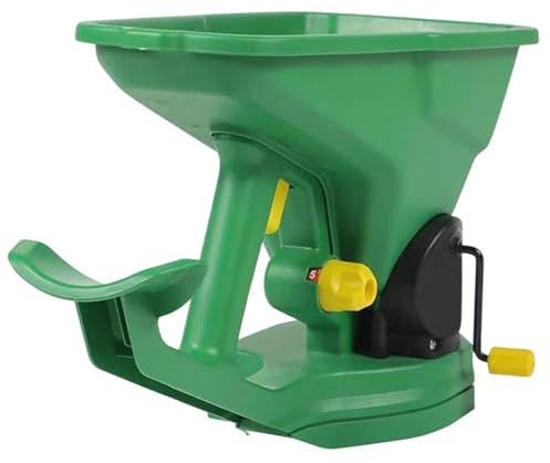 Murman Hand Spreader 1.5 L Hand Crank Seeder Seed Distributor 5 Gears Adjustable Hand Shaker for Garden Fertiliser, Seeds, Ganulated, Grass Seeds, Fertiliser, Salt and Ice Melt