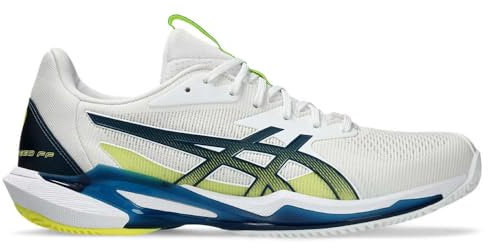 ASICS Herren Solution Speed FF 3 Clay Sneaker, Weiss/MAKOBLAU, 43.5 EU