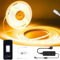 10M Wifi Intelligente COB LED Streifen 2700K Warmweiß,384LEDs/M DC12V,CRI90+,4270lm,Band Lichtleiste Arbeitet mit Google Home Assistant/Alexa,CRI90+ helles LED Strip mit Wifi Dimmer und GS Netzteil